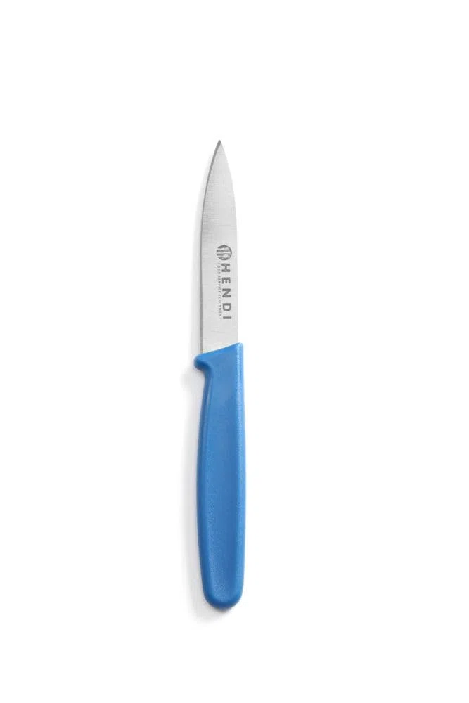 HENDI 842003 Schälmesser, set mit 6 unterschiedlichen Farben: weiß, rot, blau, grün, schwarz und gelb, HACCP, Klinge: 75mm, Länge 175mm, Edelstahl/Polypropylen