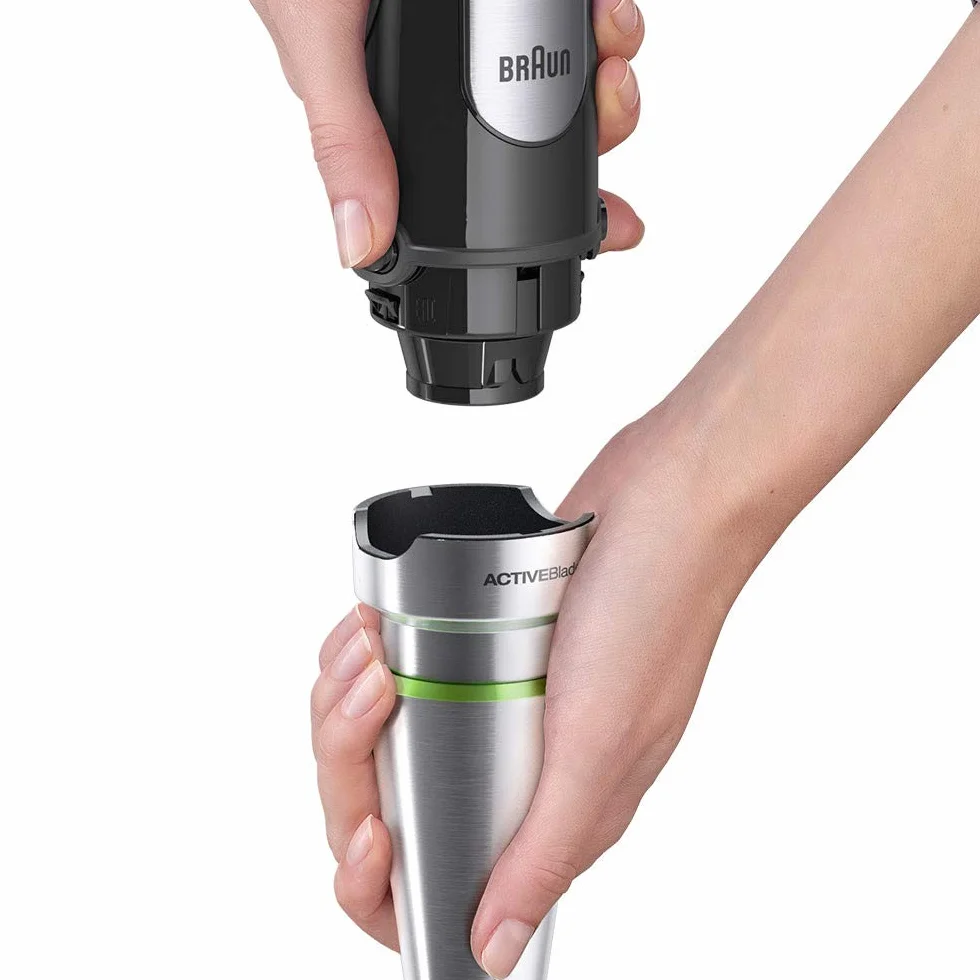 Braun Edelstahl-Schneebesen Aufsatz MQS 050 BK mit EasyClick Plus System - Zubehör für Braun Stabmixer MultiQuick 7 und 9, BPA-frei, Schwarz