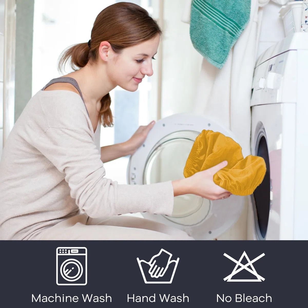 2-teiliges WC-Deckel-Set, Stretch-Samt WC-Sitzbezug fürs Badezimmer, ultraweicher WC-Deckel Luxus-Samt maschinenwaschbar, passend für die meisten runden, länglichen und rechteckigen Deckel