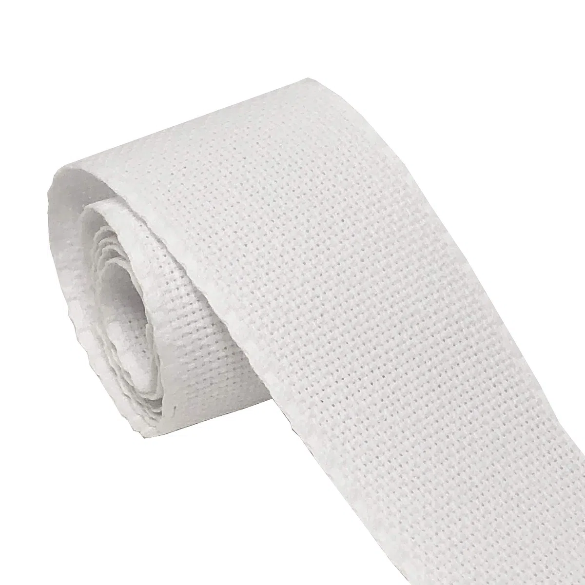 Stoffband für Kreuzstich, 14 ct, 100 % Baumwolle, zum individuellen Gestalten von Handtüchern oder Stoffbeuteln, 50 mm breit, 3 Meter, Weiß