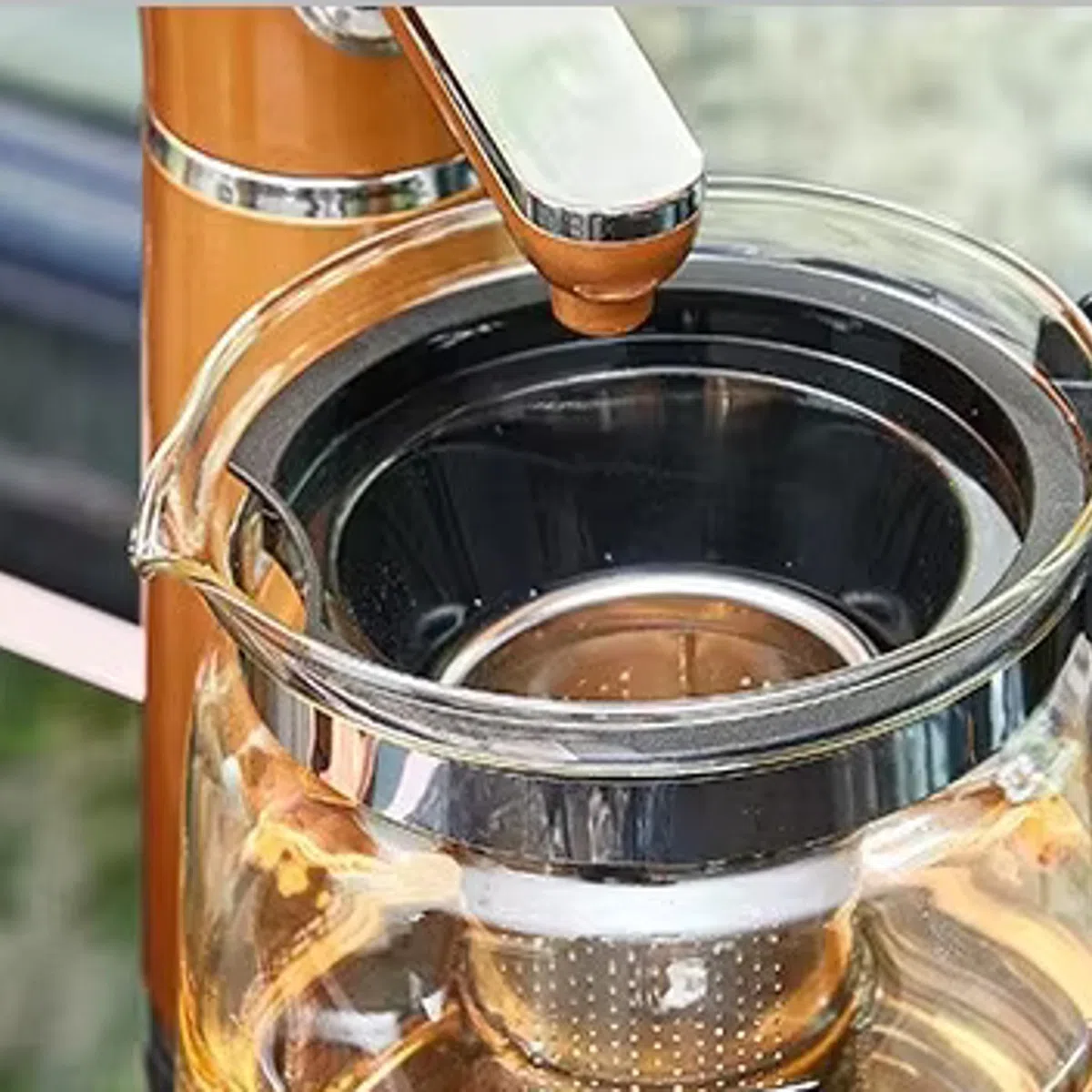 SHOV Glasteekanne mit Teesieb Überhitzungsschutz Teekanne aus Glas Edelstahl Filter Sieb (1500ml)