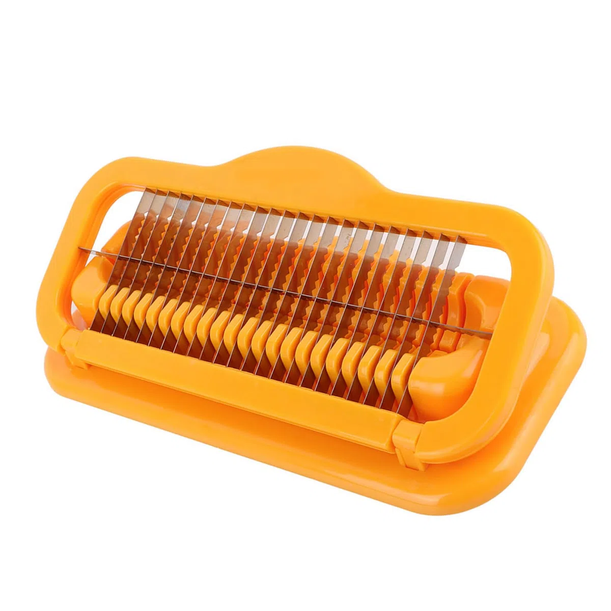 Hot-Dog-Schneider, Wurstschneider aus Edelstahl, Schinkenwürfelschneider mit Elastischer Feder und Ergonomischem Griff, Ideal für die Küche