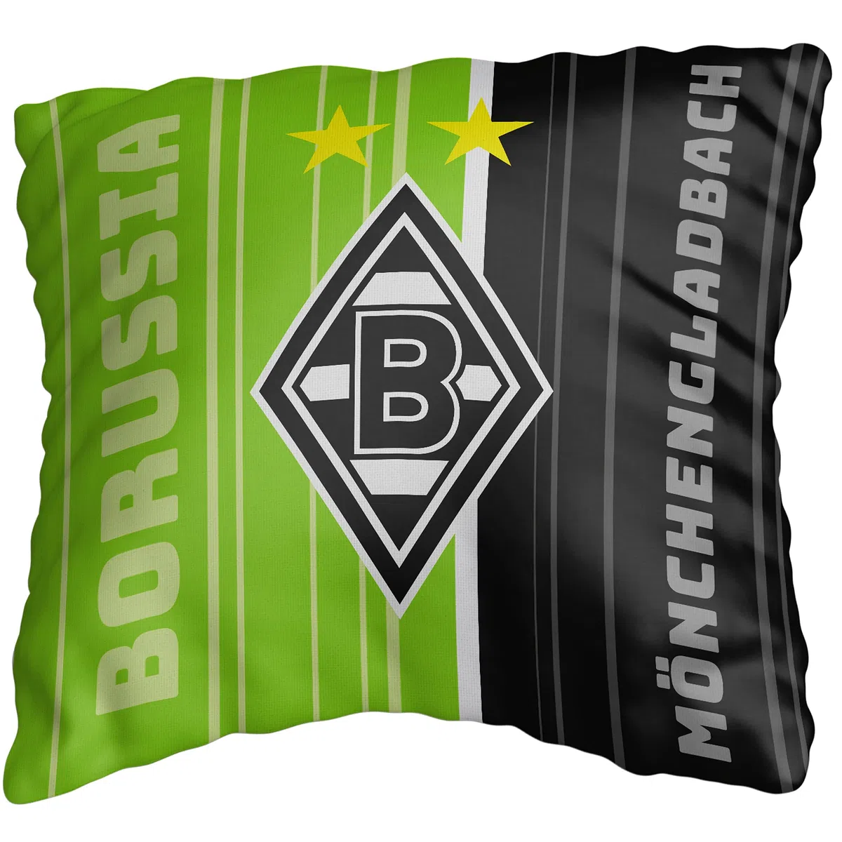 Borussia Mönchengladbach Wende-Kissen Die Fohlen-Elf 40x40 Schwarz Weiß Grün Fußball Borussia Park VfL 1900 Bundesliga Fankissen Kuschelkissen Dekokissen Kopfkissen Meister Polster z. Bettwäsche