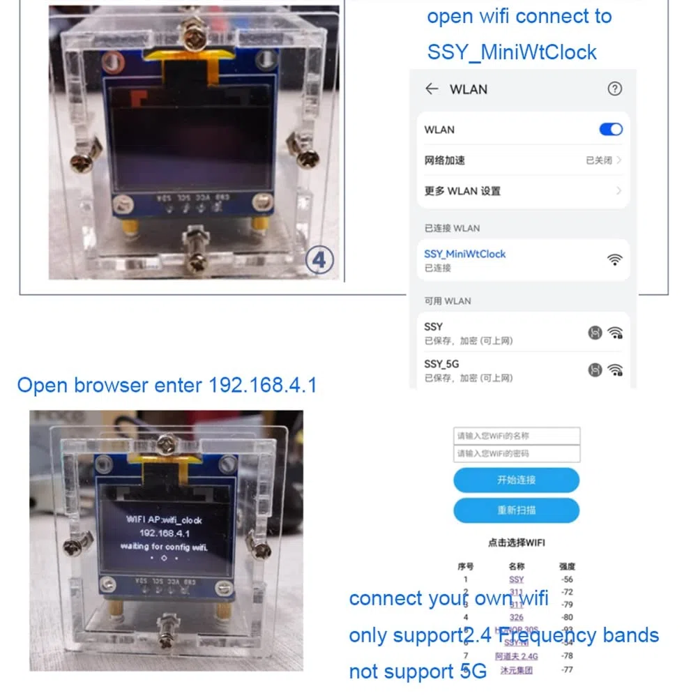 ESP8266 DIY Electronic Kit Mini Clock OLED Display mit DIY LöTprojekt