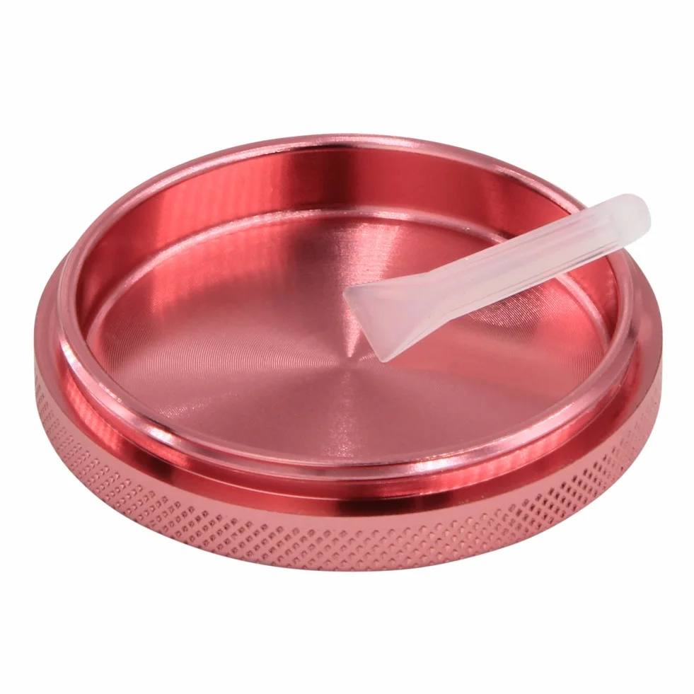 DCOU Premium Aluminium Grinder Crusher mit Blumen auf dem Deckel Magnetisch Ø55mm Metall Spices Grinder 4 Teilig