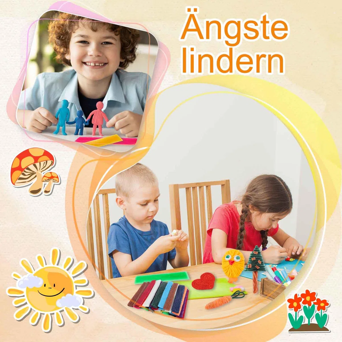 Kinmsito 600 Stück Wachsstäbchen für Kinder, 13 Colors Wachs Bastelstäbchen für Kinder,Wax Craft Sticks mit Aufbewahrungsbox, Klebrige Wachs Garnstäbchen für Handwerk DIY-Kunstzubehör