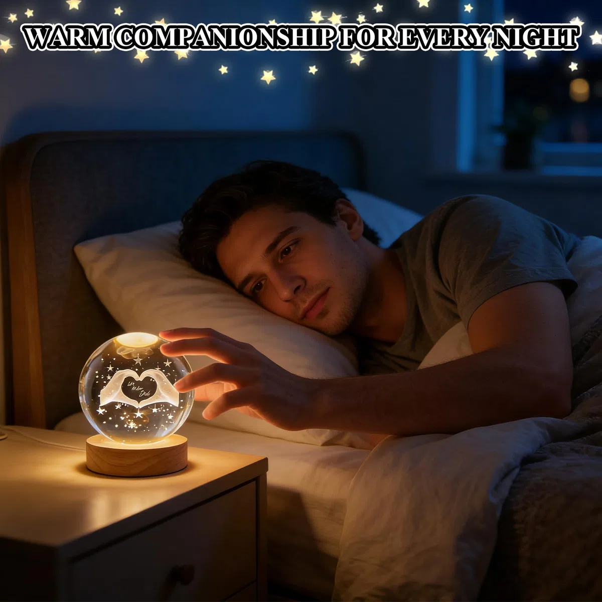 Kristallkugel freundin Geschenke,3D Kristallkugel Nachtlicht,Ich Liebe Dich Geschenke für Freundin Kristall Glaskugel Geburtstagsgeschenk für Frauen Freun-din Hochzeit Valentinstag Geschen-ke