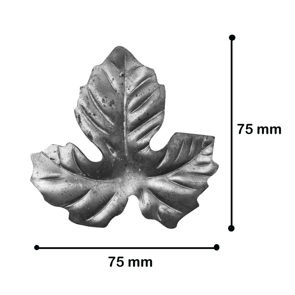 STAL 10 Stück Zierelement Metallblumen Metallblätter Blätter 140-162 (75x75mm -50.161/10 Stück)