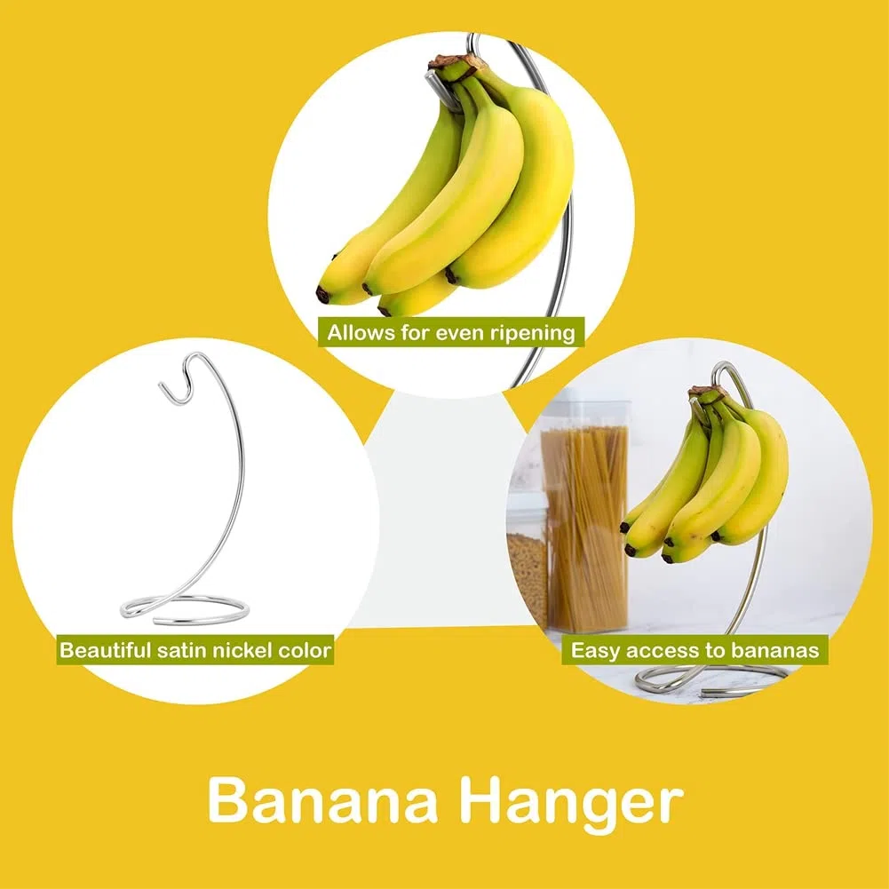 Lodokdre Bananenhalter - Metall - Bananenaufhänger Baumständer für Küchenarbeitsplatte