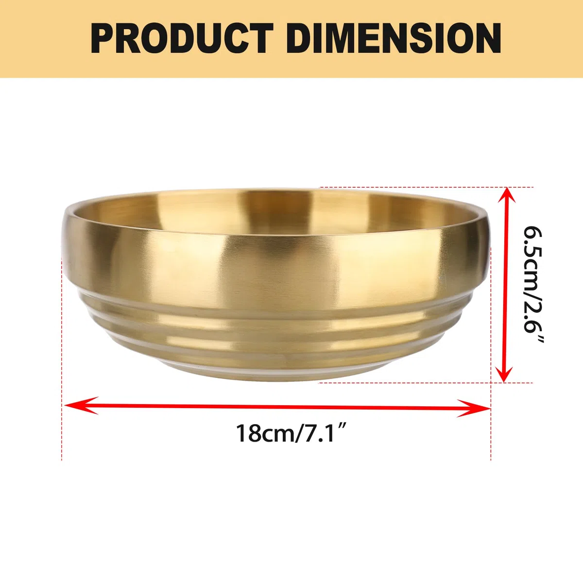 SUMNACON Dekoschale, Hochglanzpolierte Schlüsselschale, aus Edelstahl, Ø 18 cm, Servierschalen, Moderne Schmuckschale als Deko Geschenk Snackschalen Dipschale Gold