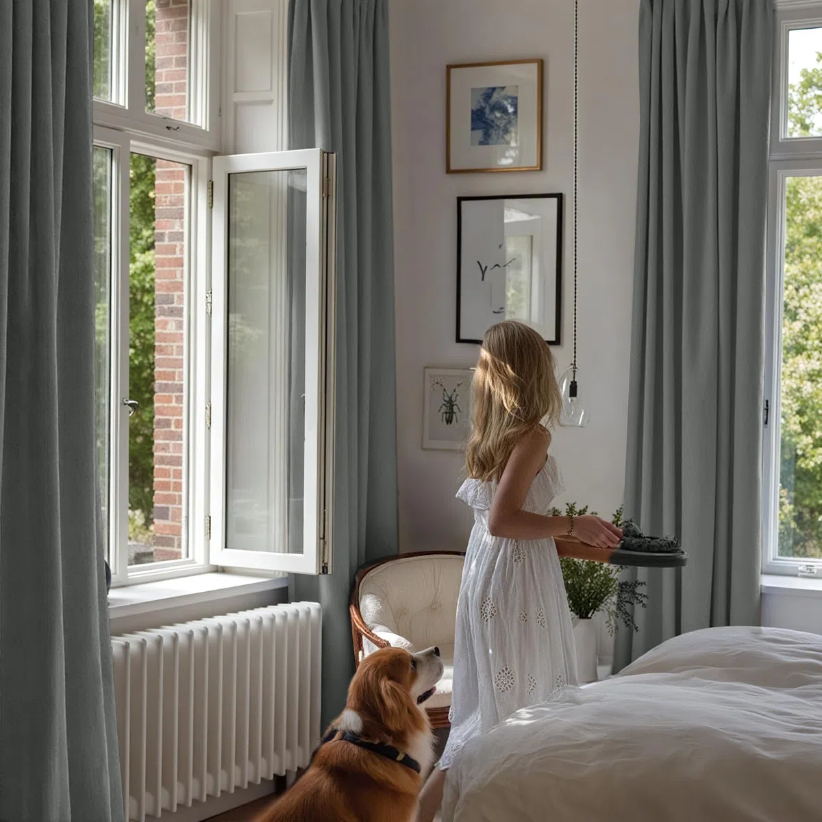 TOPICK Vorhänge Blickdicht Wohnzimmer Gardinen mit Kräuselband Verdunklungsvorhänge Blackout Curtains 175x140 cm 2er Set Vorhänge Schlafzimmer Gardinen für Schienensystem Übergardinen Hellgrau