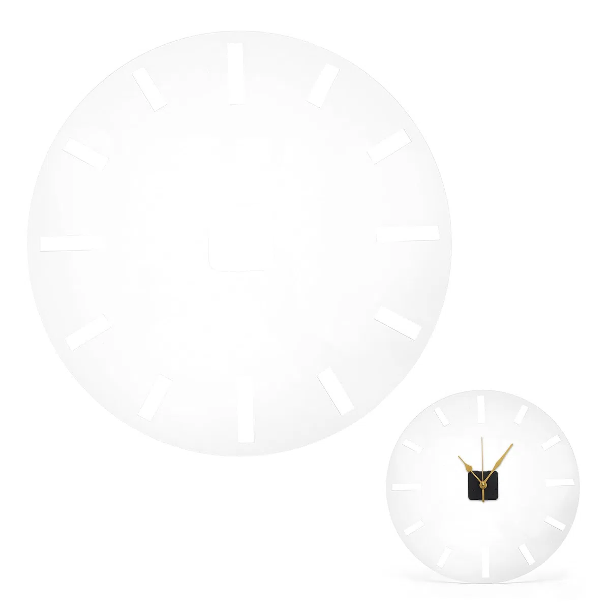 DOITOOL Acryluhr-Vorlage Zifferblattschablone Mit Arabischen Und Römischen Zahlen Präzise Frässchablone Für Diy-Holzbearbeitung Wanduhr-Inlay 11.81X11.81X0.08 Zoll
