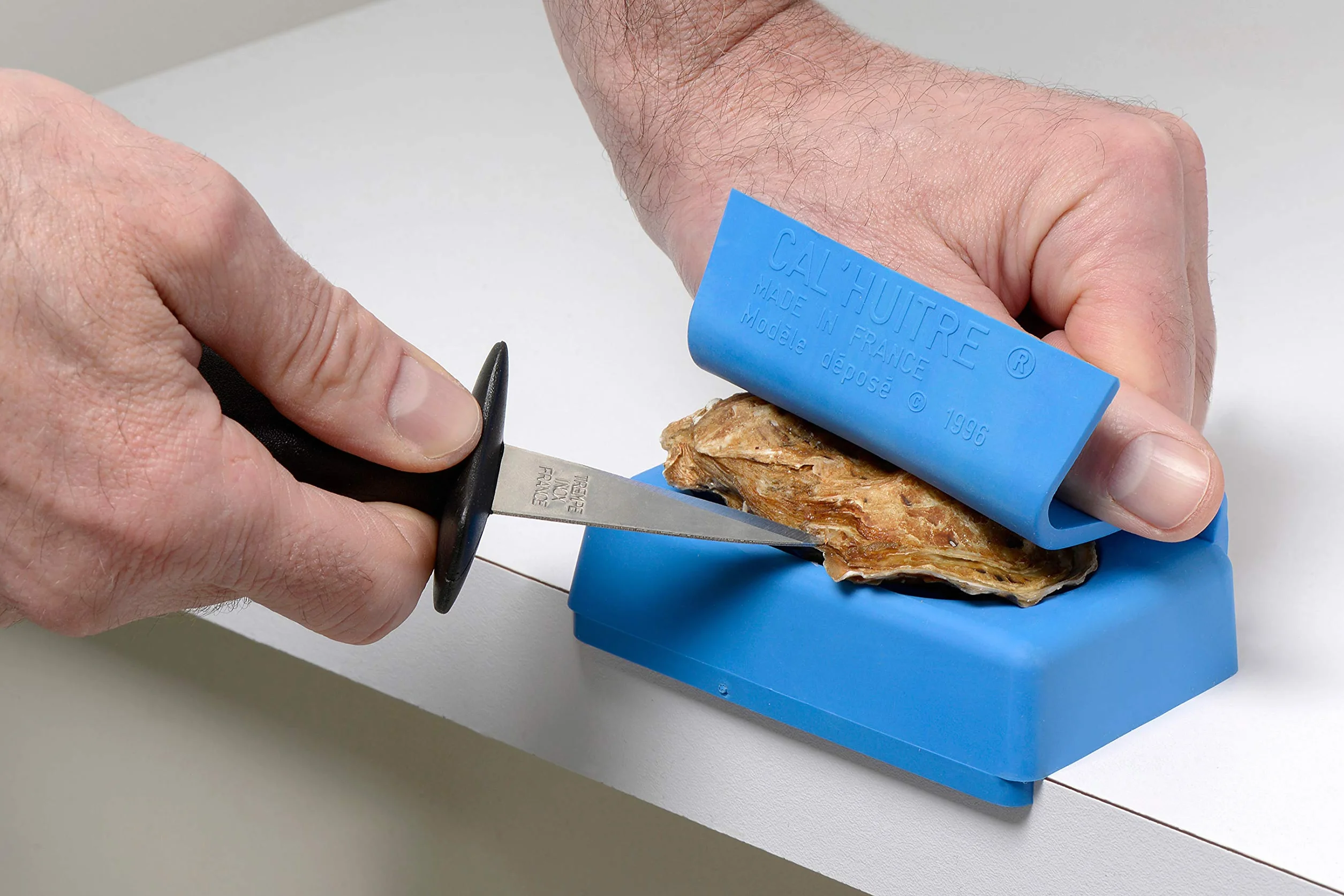 Patisse Austern-Öffnungsset mit Austernmesser + Austernhalter - Austernmesser - Kunststoff, ABS-Kunststoff