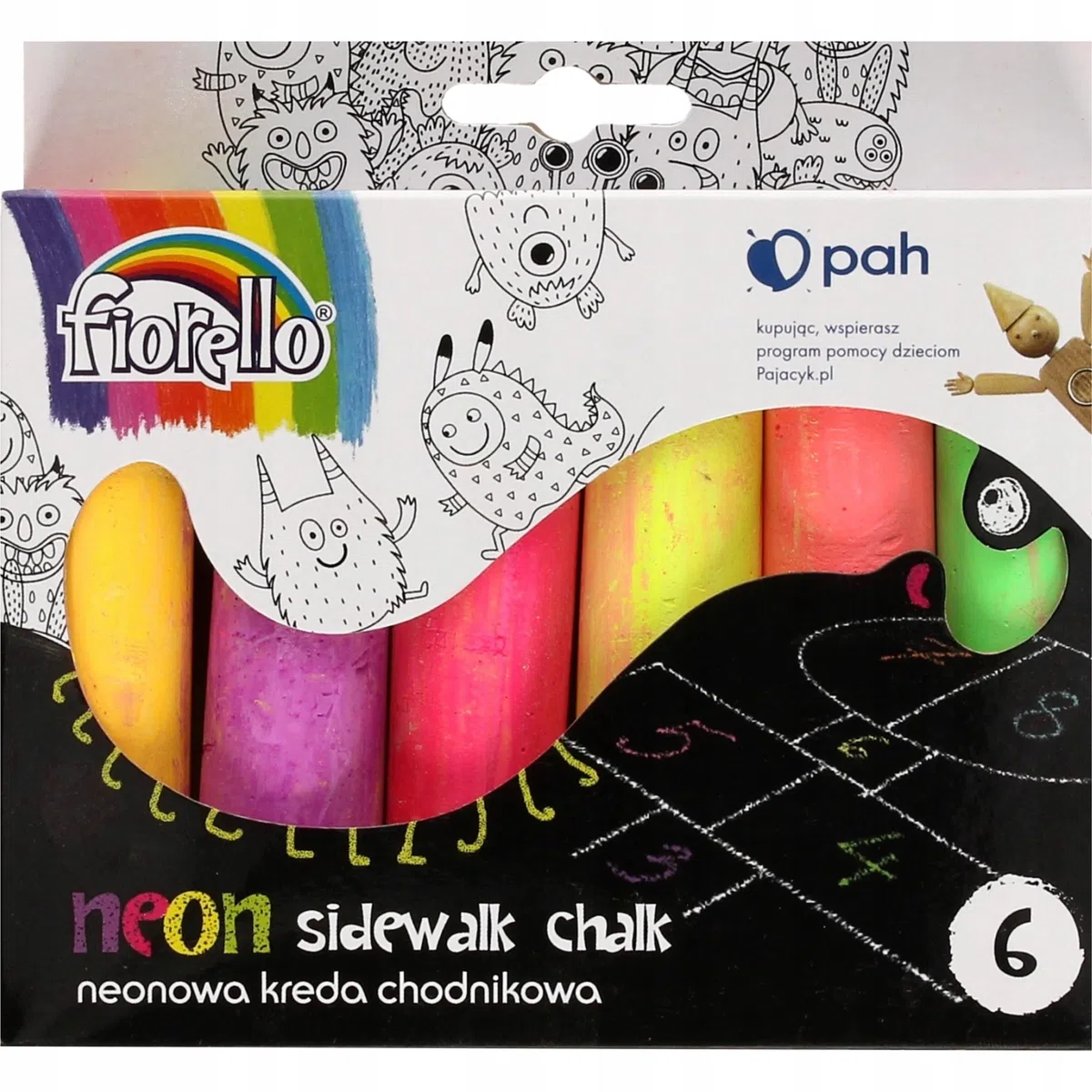 Kreide Läufer Neon dick 6 Farben Fiorello