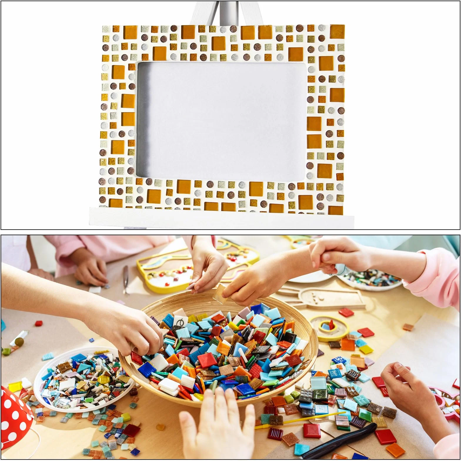 QUARKZMAN 2 Stück Stained Glass Sheet Mosaic Tile 7,9 Zoll x 5,9 Zoll Hellbraune Stained Glass Sheets für Bastelprojekte DIY Kunstprojekt