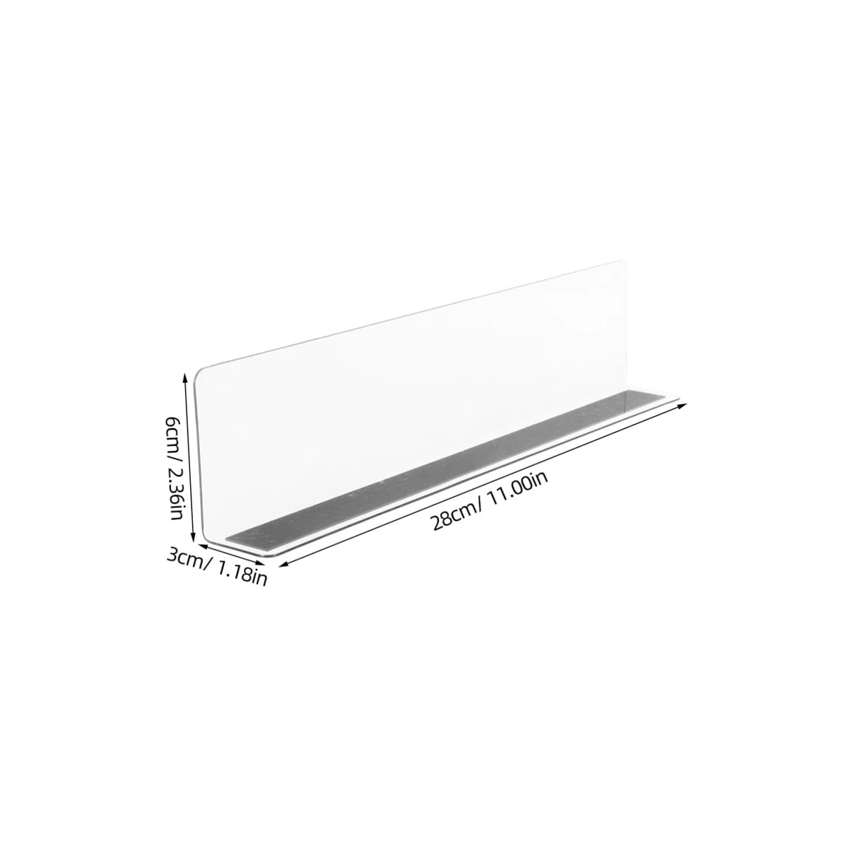 DOITOOL 6 Stück Magnetische Regalteiler 11.02X2.36X1.18In Transparente Fachteiler Aus Kunststoff Für Supermarktregal Und Küchen Organizer Warenklassifizierungsabscheider