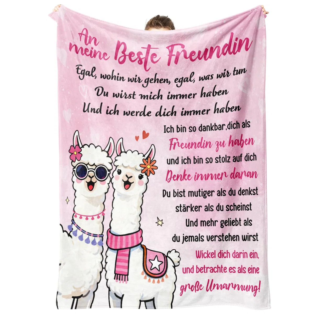 SteadStyle Beste Freundin Geschenke, Freundin Kuscheldecke, Geburtstagsgeschenk für Freundin, Valentinstag Muttertagsgeschenke für Frauen Schwestern Freundin 150x130 cm
