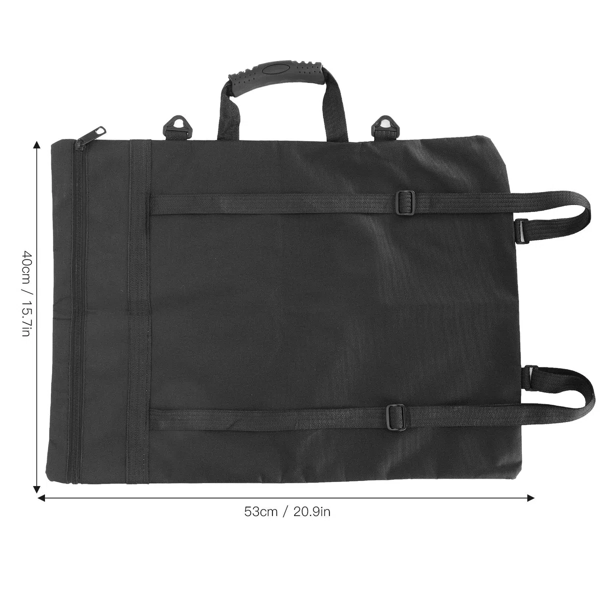 Zerodis Art Portfolio Case, A3 wasserdichtes Malbrett Rucksack Tasche Tragbare Kunst Tragetasche für Studenten und professionelle Künstler(Schwarz)