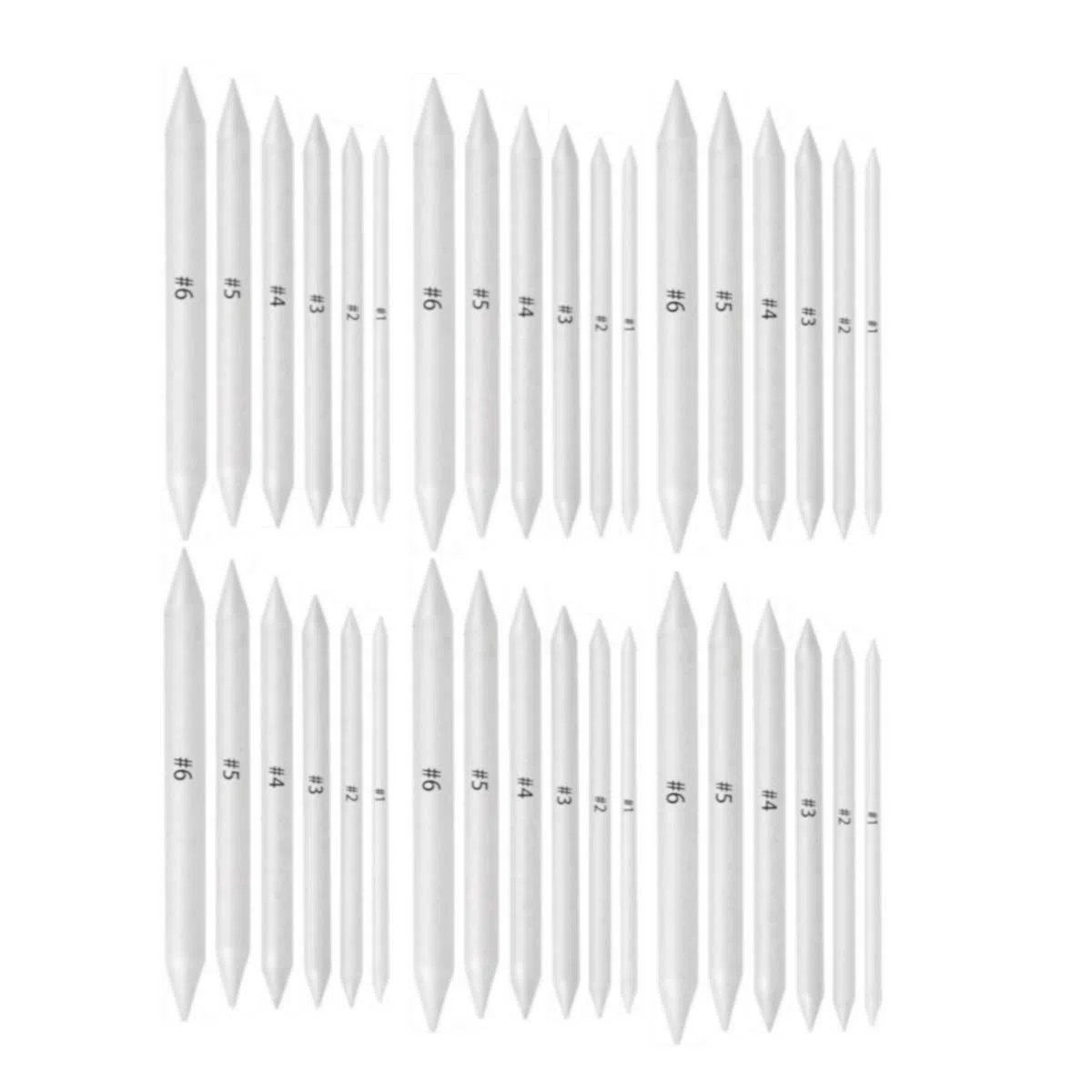 36 Stück Künstlerpapier Blending Stump und Tortillion Art Blenders 6 Größen für Studenten Sketch Drawing