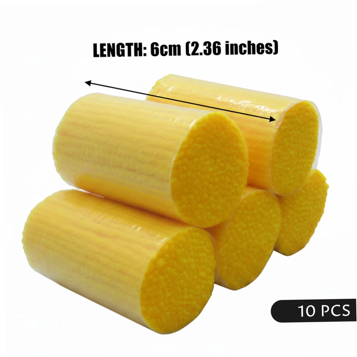 Knüpfgarn, vorgeschnitten, 10 Bündel weiches Acryl-Teppichgarn, ideal für DIY-Bastelsets, lebendige Farben, ideal für Knüpfhäkeln, Heimdekoration (gelb)