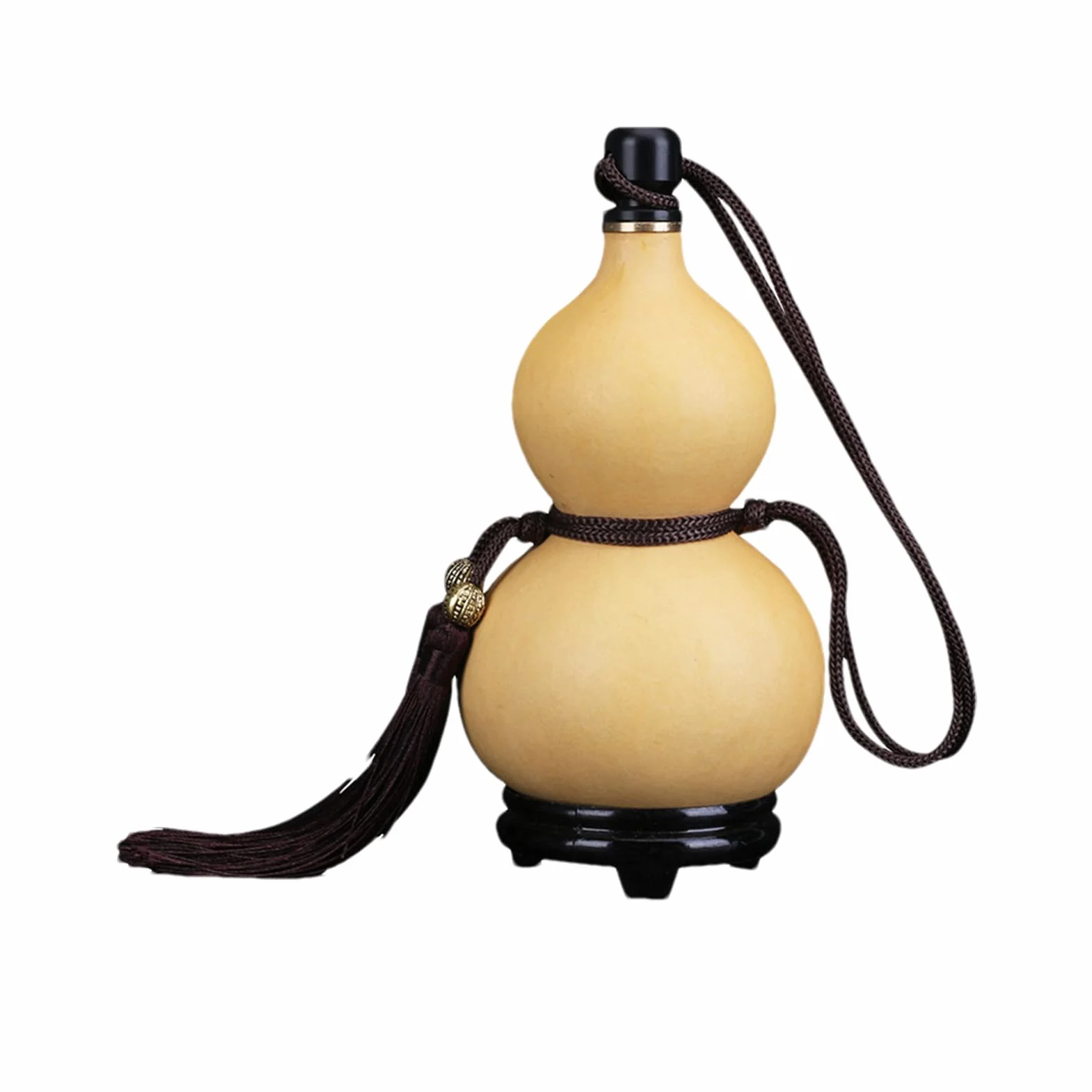 Natürliche Kürbisflasche Mit Kordel, 500ml Kürbisflasche Kalebasse Getrocknet Wasserflasche Wake Flasche Weintopf Mit Deckel Getrocknete Kür-bis Wasserflasche Zum Aufbewahren Von Getränken Im Freien