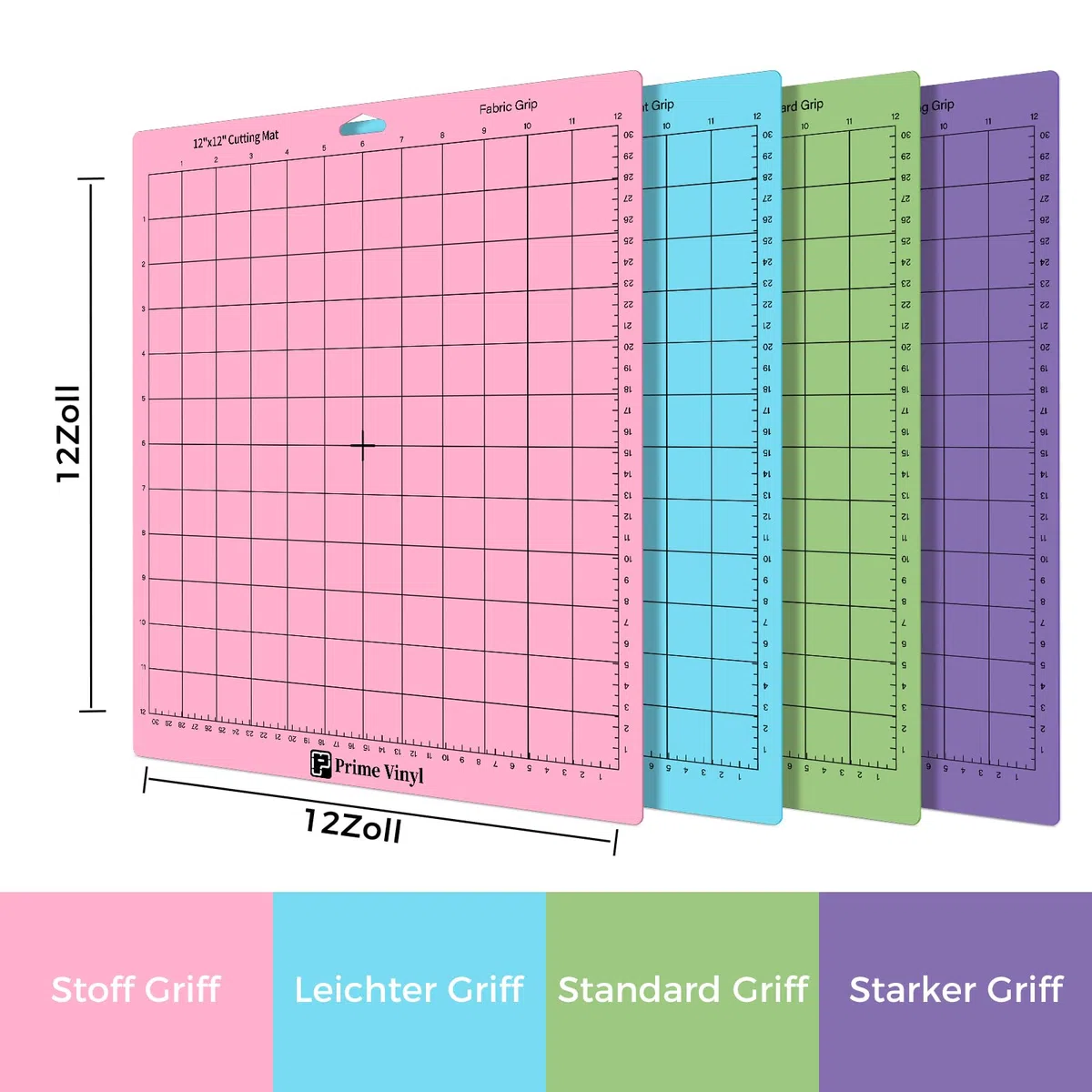 Prime Vinyl Schneidematte- 6 Stück Cricut Schneidematte für Silhouette, Cricut Explore Air 2/Air/One Maker, 12x12 inch Schneidematten-Set, Zubehör für Cricut