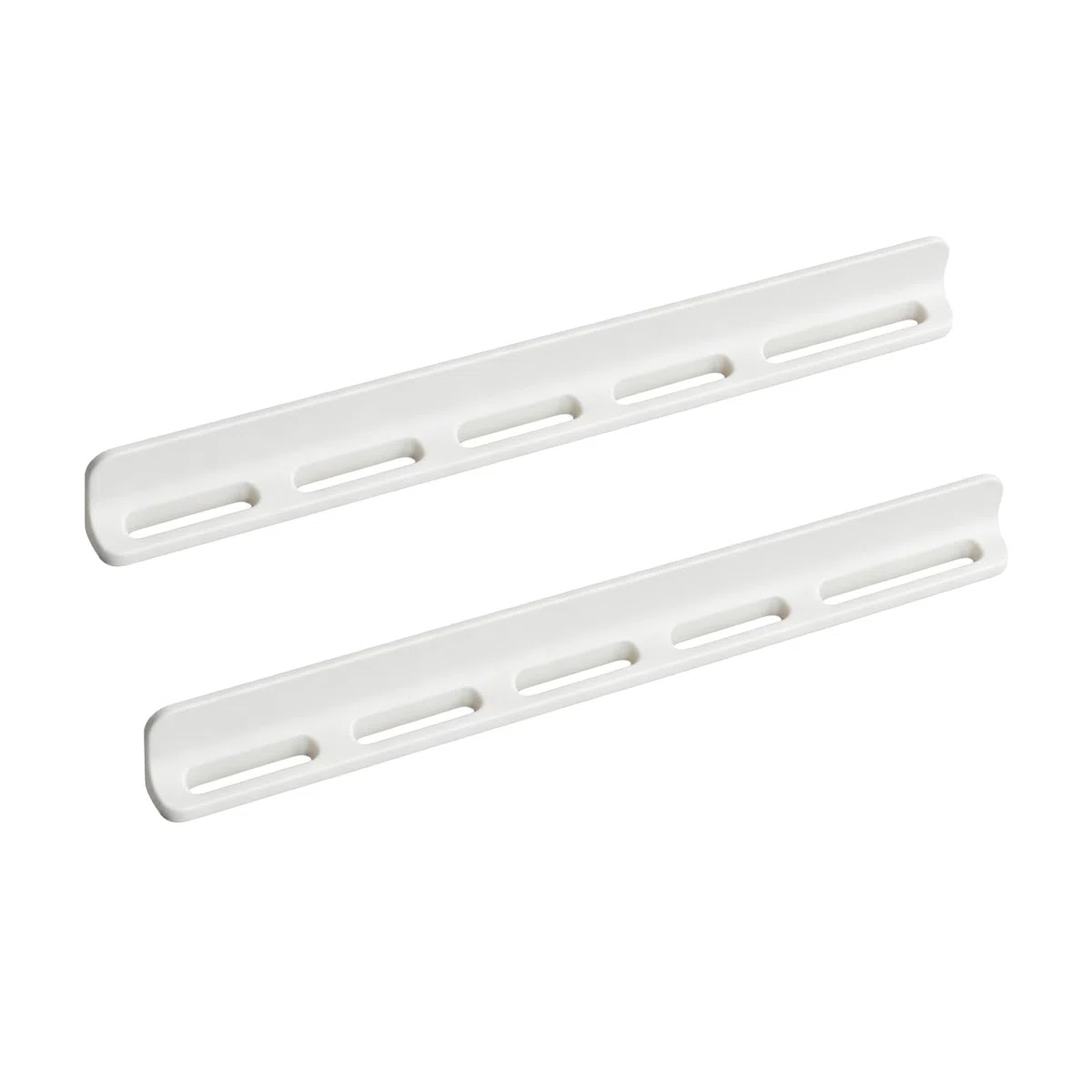 2 Stück Brillenhalter Wand, Brillenablage Wand, Brillenständer | 5 Loch Sonnenbrillen Organizer, Silikon Passform, für Brillenaufbewahrung, 30×1,8×3,5cm, Weiß