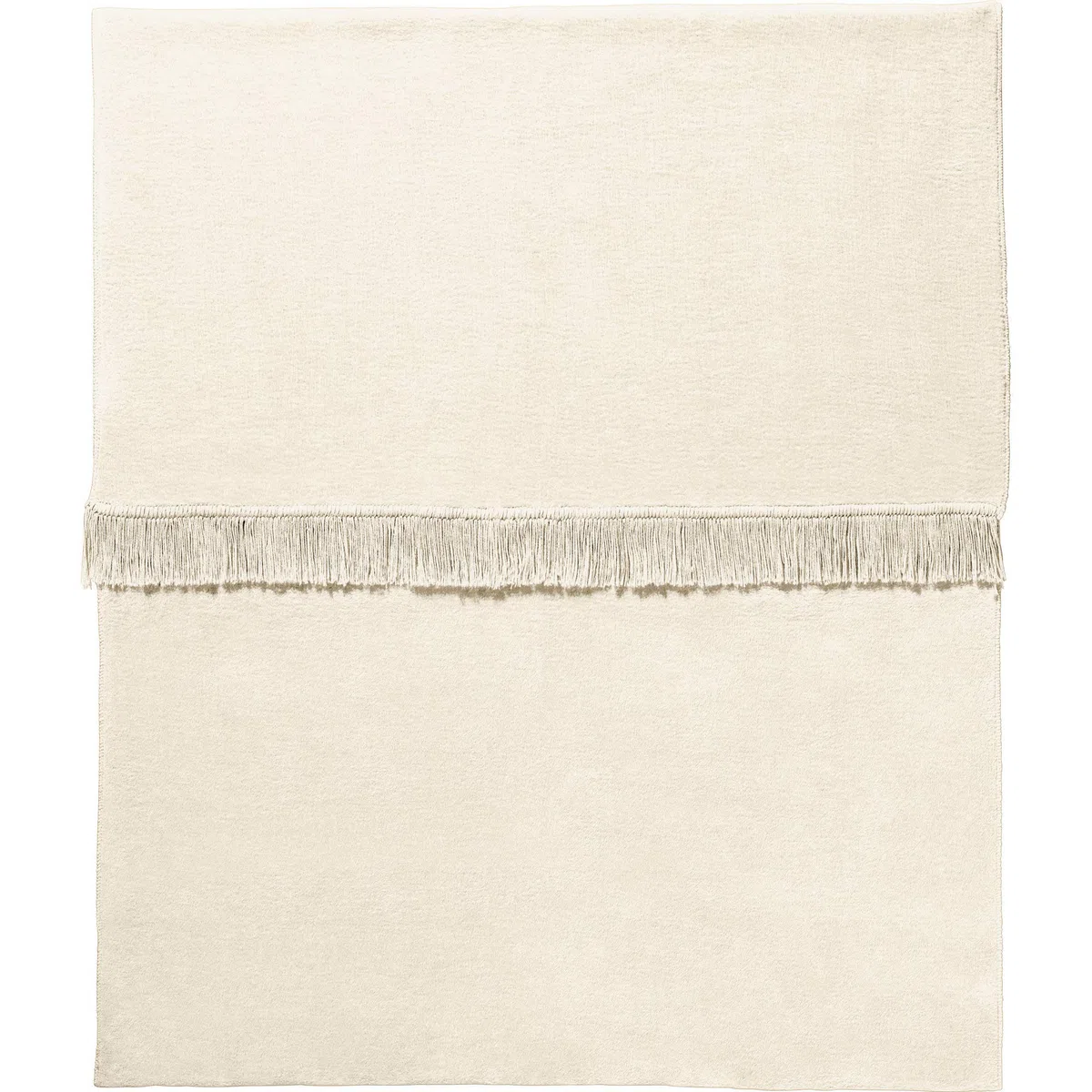 Erwin Müller Sofaüberwurf, Sofaläufer, Sesselschoner Natur Größe 75x200 cm - anschmiegsam, temperaturausgleichend, mit Fransen - (weitere Farben, Größen)