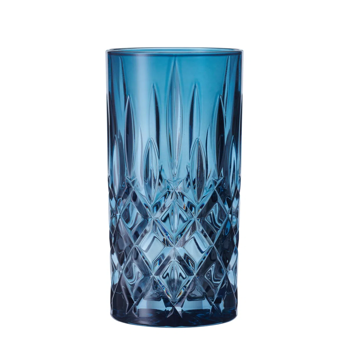 Nachtmann Longdrinkgläser Set 395 ml, 2 Stück, Blau, Noblesse, 105441, Cocktailgläser aus Kristallglas, Trinkgläser spülmaschinenfest