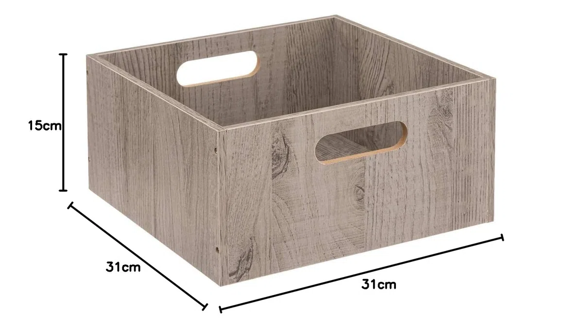 5five - korb 31x15cm "mix n modul" effekt eiche grau