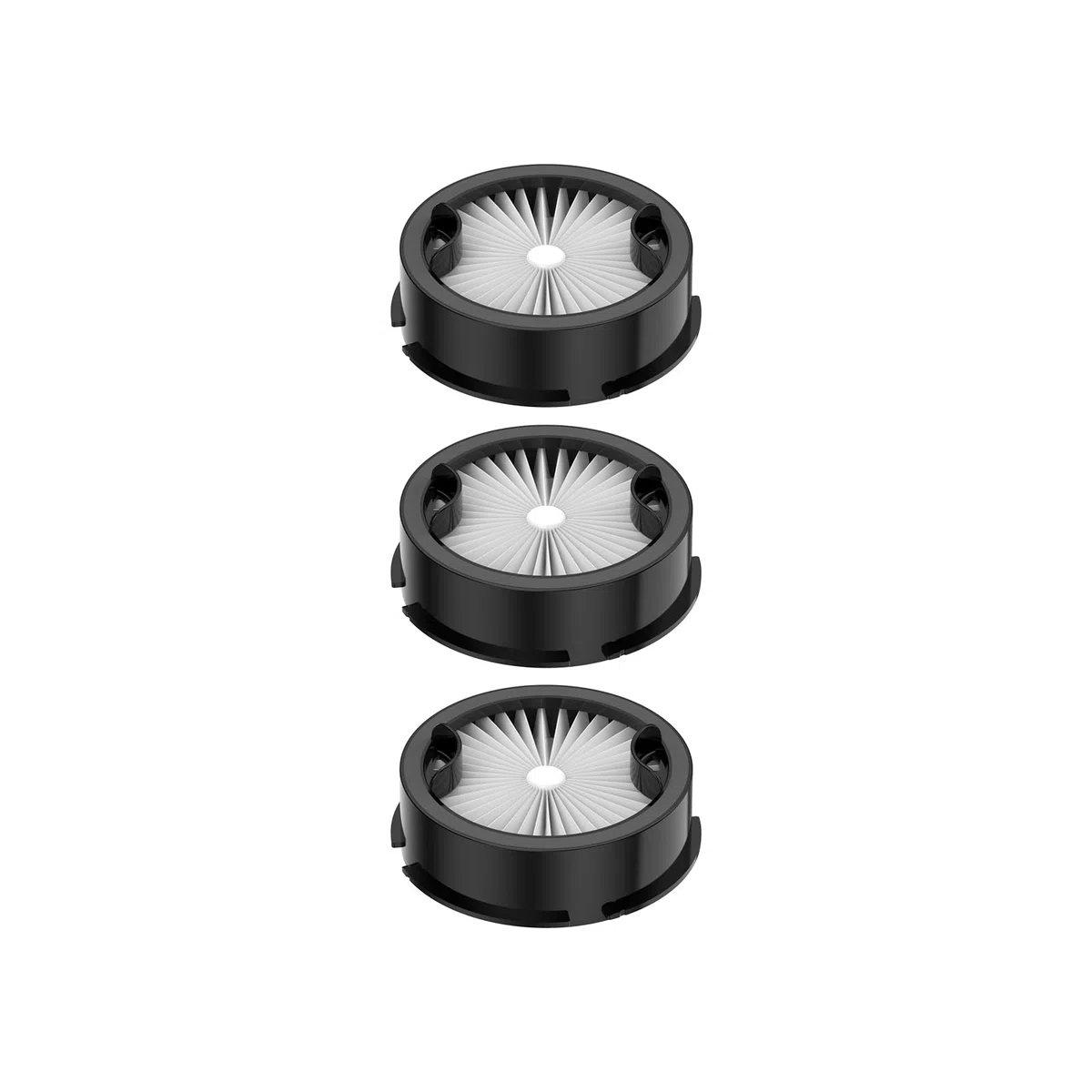 coovy HP HEPA Filter 3 Stück für SU7 Akku Staubsauger, schwarz