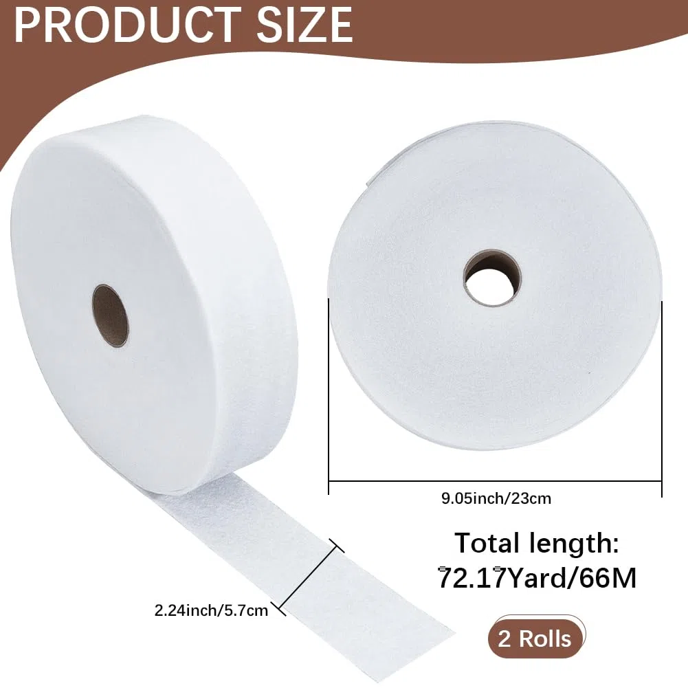 craspire 2 Rolle Jelly Roll Batting Strip Jellyroll Teppichstoffstreifen 2,2 Zoll x 36 Yard Weißer Polsterstoff Gestanzter Quiltstreifen Aus Baumwollmischung Für Geflochtene Überwürfe Quilts Nadel