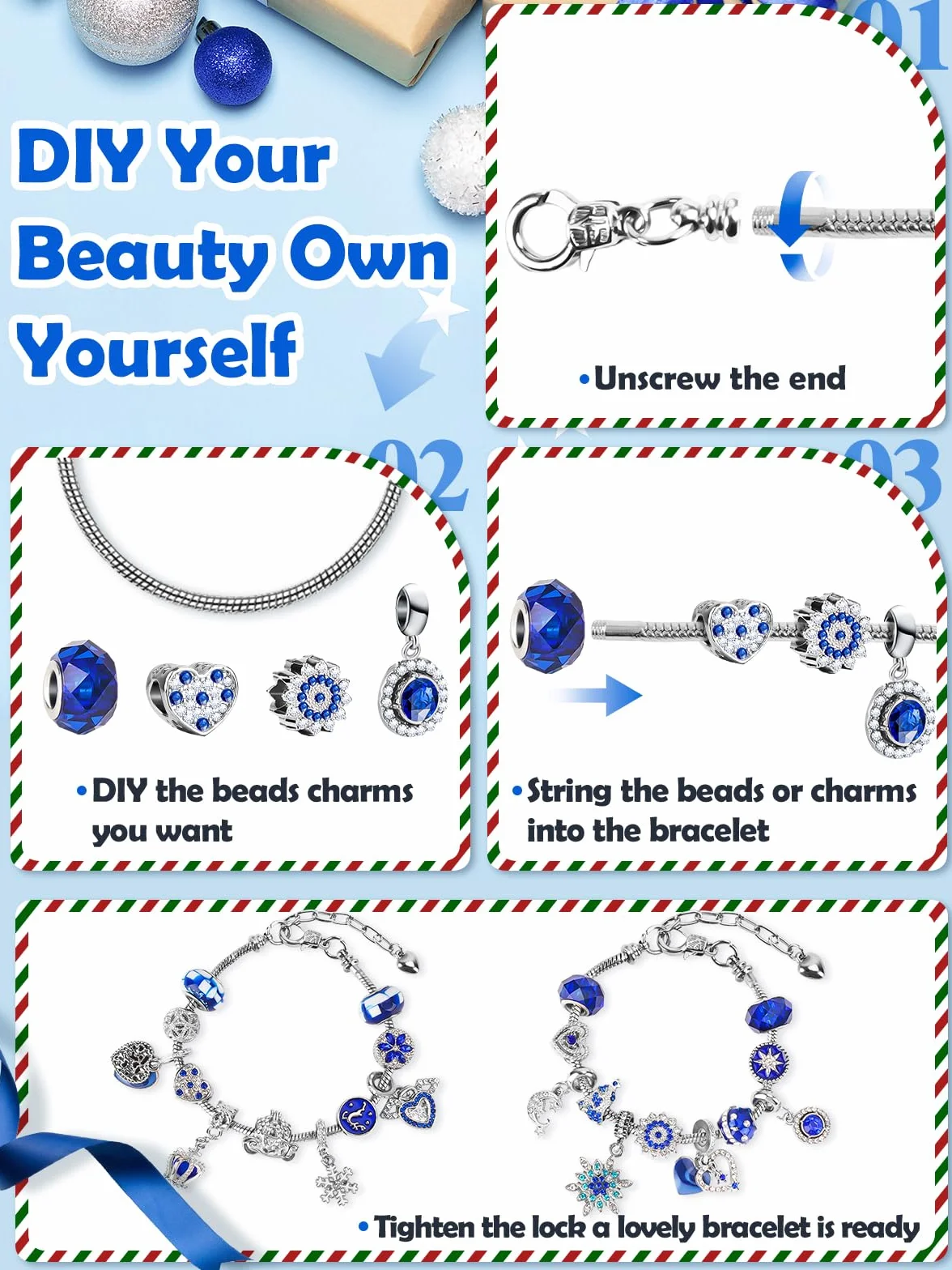 Schmuck Adventskalender 2025 Teenager Mädchen Kinder: DIY Adventskalender 2025 Inhalt Kinder Frauen Schmuck Armband Damen, Weihnachtskalender Jugendliche Mädchen Geschenke 12 5 6 7 10 Jahre