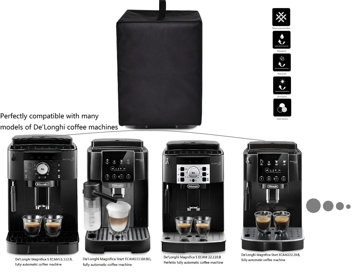 Kaffeevollautomat Staubschutzkappe, Wasserdichte Kappen, Kompatibel mit De'Longhi Magnifica S ECAM11.112.B/S ECAM 22.110.B/Start ECAM222.60.BG Kaffeevollautomat und andere Modelle