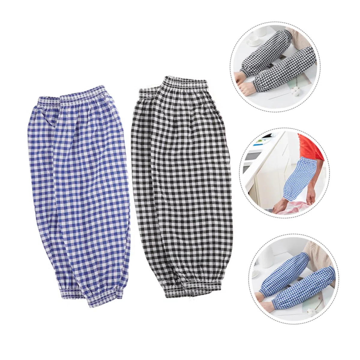 Garneck 2 Paare Küchen Ärmelschoner aus Atmungsaktivem Baumwoll Leinen Ölresistente Schutzärmel für Kochen und Langlebige Praktische Überärmel für Damen und Büroarbeiten