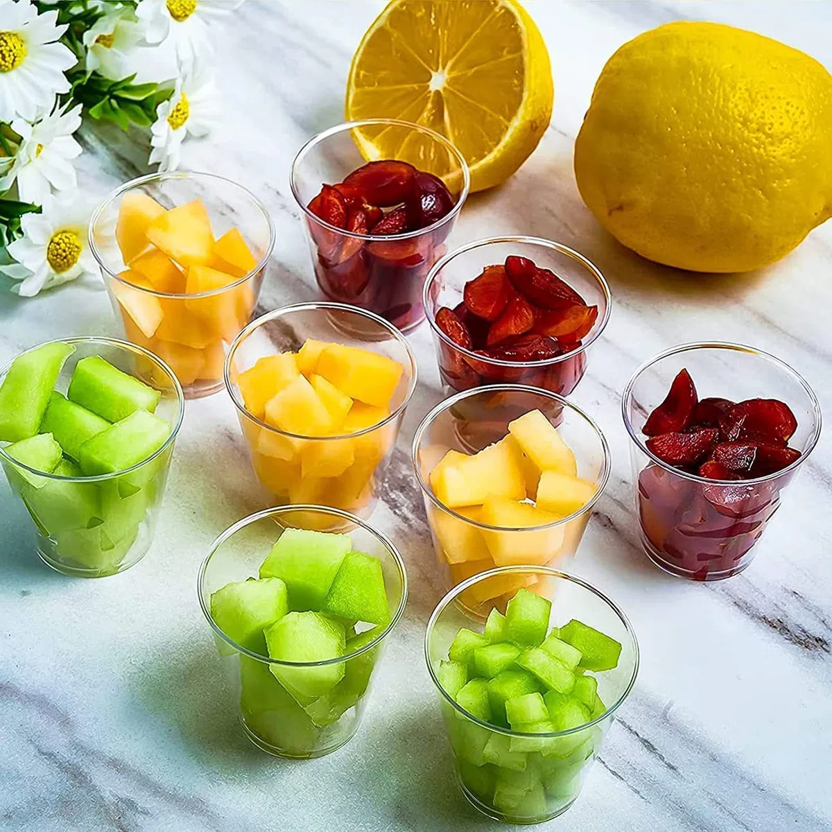 SENENQU 200 Stück 5cl/50ml Schnapsgläser Plastik Shotgläser Kunststoff Schnapsbecher Plastikbecher Wiederverwendbarer Transparent Shot Becher für Geburtstage Verkostung Partygadget