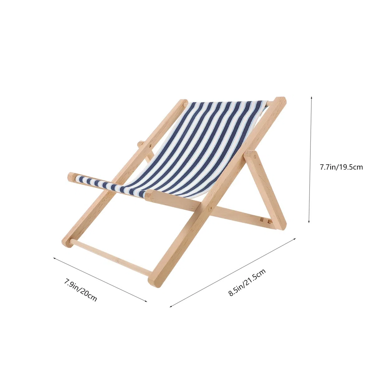 ifundom Klappbarer Strandstuhl Aus Holz Kleiner Klappbarer Strand-Sonnenstuhl Lounge-Liegestuhl Nautische Dekoration Für Zuhause Schreibtisch Gartendekoration