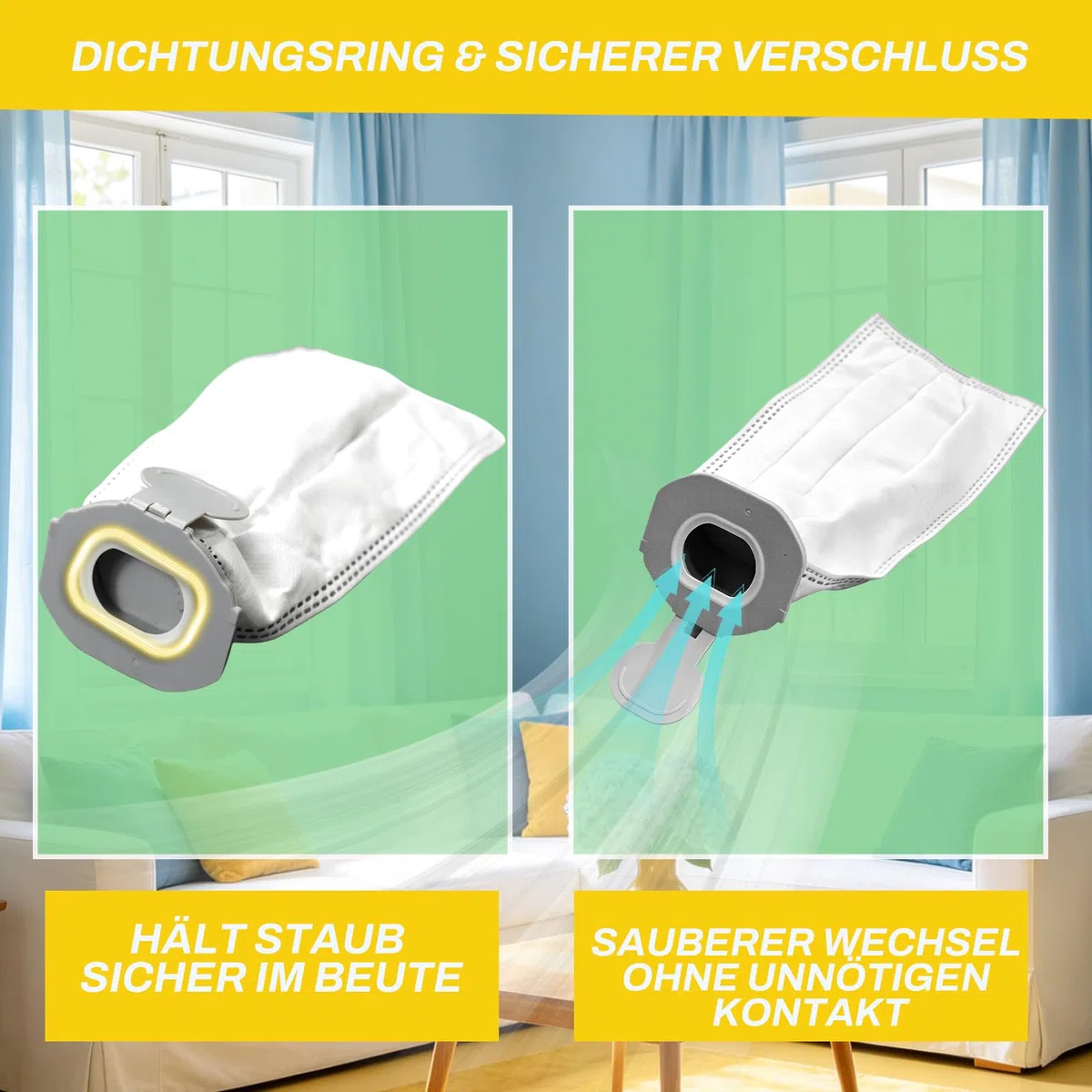 15 Staubsaugerbeutel kompatibel mit Vorwerk Kobold VK7 und FP7 Premium Filtertüten Set mit 3 Filtern, Duftchip und Reinigungsbürste, Alles-in-einem Set für saubere Reinigung und praktische Pflege