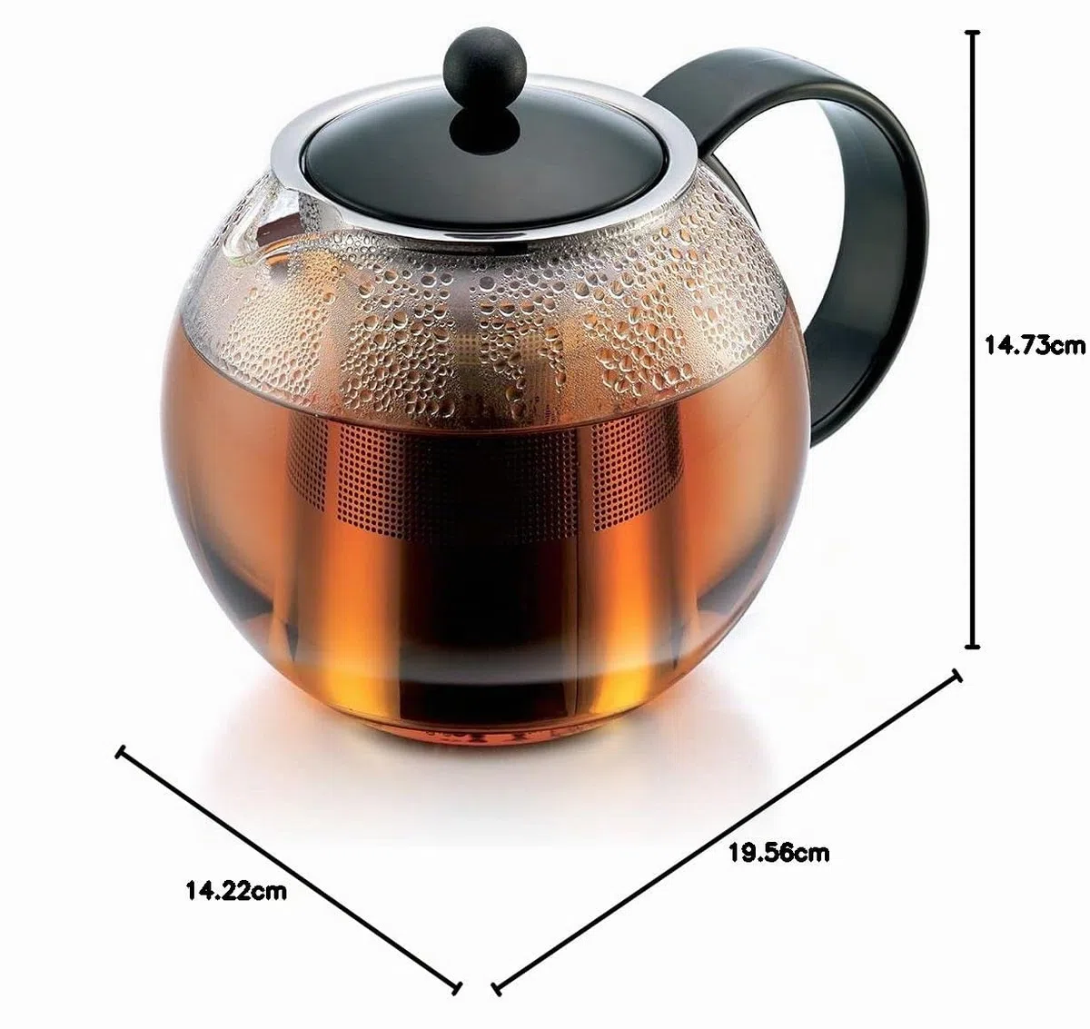 Bodum 1805-01 Assam Teebereiter mit Edelstahlfilter, 1.0 l