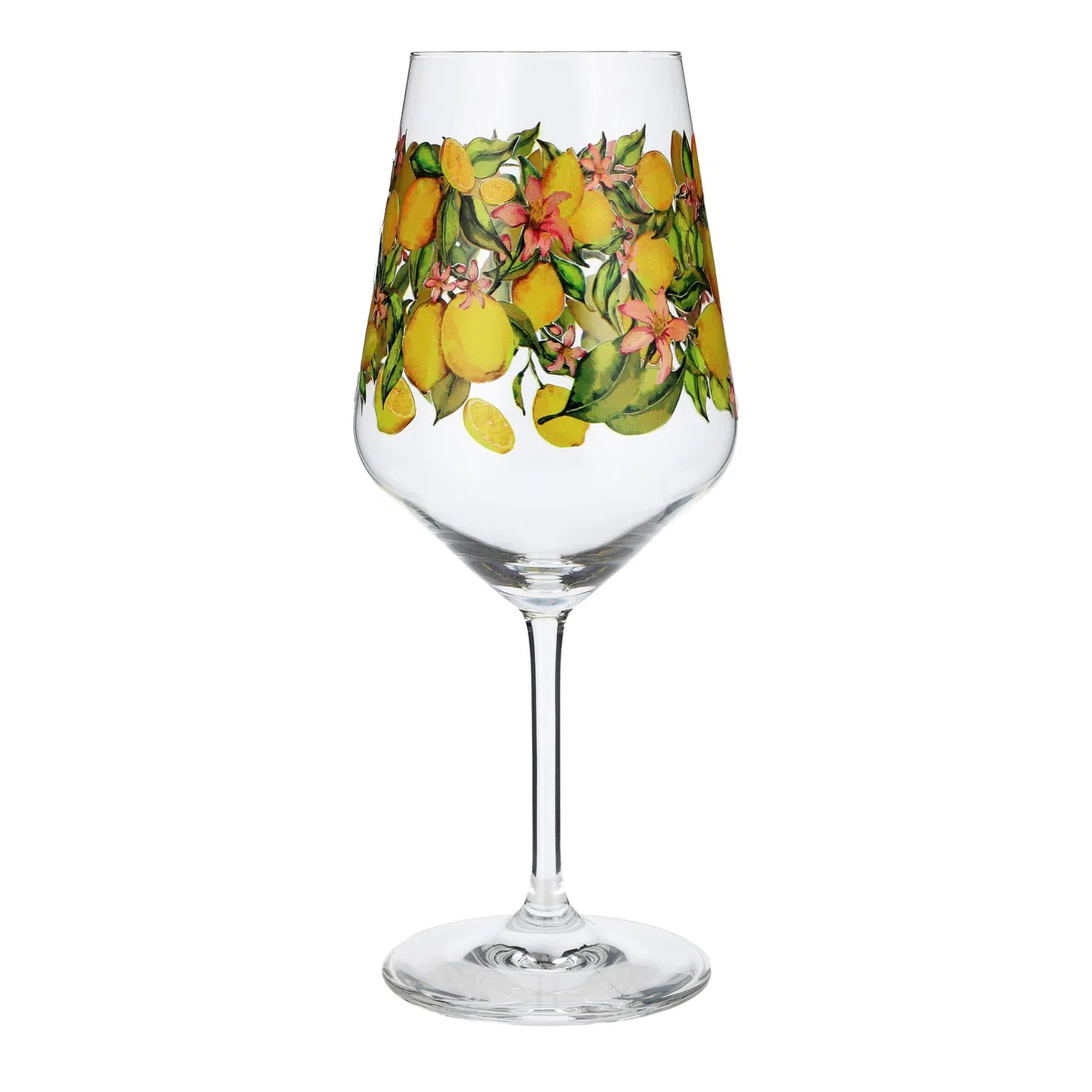 Aperitifglas Summer Vibes mit Zitronen-Motiv für Spritz Getränke Cocktails Wein Schorle Bowle oder Saft 0,5l