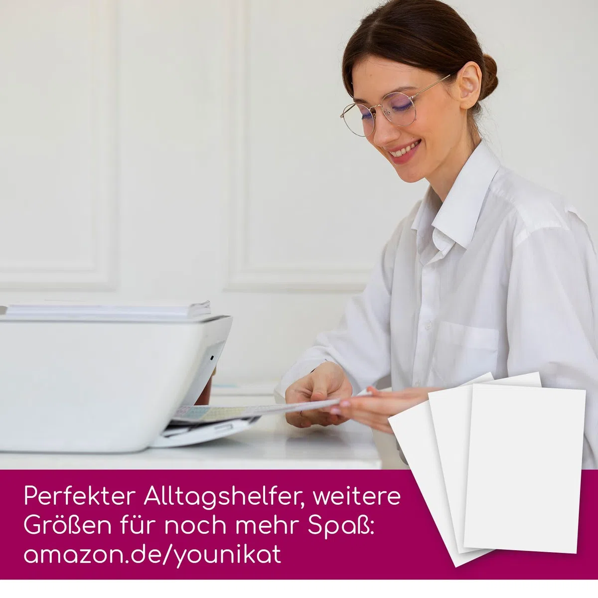 younikat Kopierpapier blanko 1000 Blatt I DIN A5 80 g/m² weiß beidseitig I Druckerpapier für Büro Schule Basteln Zeichnen Notizen I dv1419