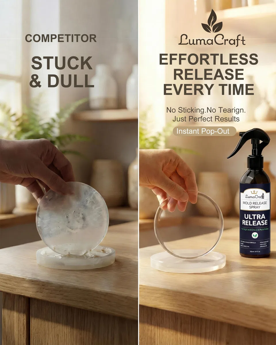 LumaCraft Silicone Trennmittel Spray für Silikonformen, professionell für Guss & Skulptur, schnelltrocknender Feinsprühnebel, wasserlöslich, rückstandsfrei, geruchsneutral 250ML