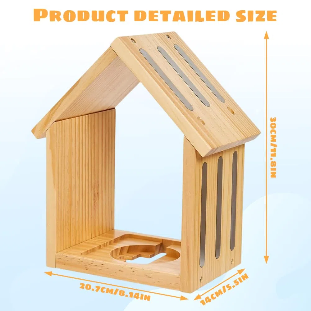 Tonie Regal aus Holz zum Hinstellen oder Aufhängen, Hausform Magnetische Tonie Aufbewahrung Regal für 20–25 Figuren, Toniebox Zubehör, für Mädchen und Jungen