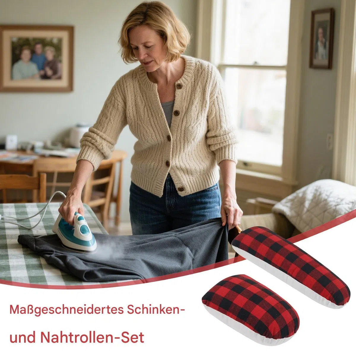 Schneiderkissen Für Bügeln - Gebogenes Nahtrolle-Set | Solides Bügelwerkzeug für Ärmel Kragen Abnäher mit Stützfunktion zum Quilten Nähen Schneidern