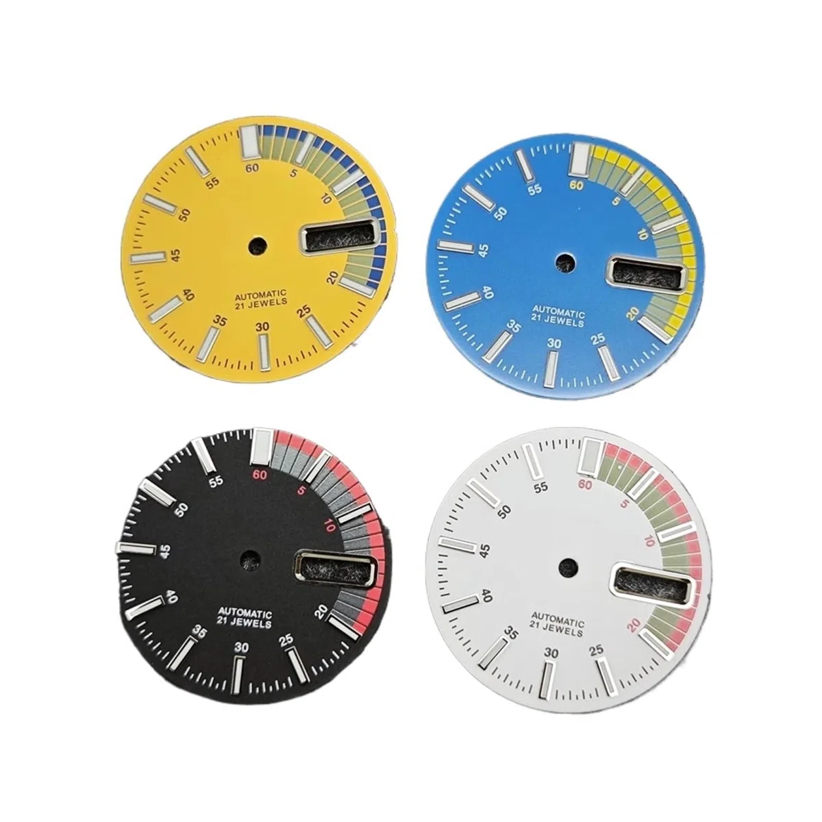 ZHGUIMING NH36-Zifferblatt, 28,5 mm, mechanische Uhrenumbauteile for NH36A/4R36-Uhrwerk, grün leuchtende Taucheruhr-Zifferblätter(Black)