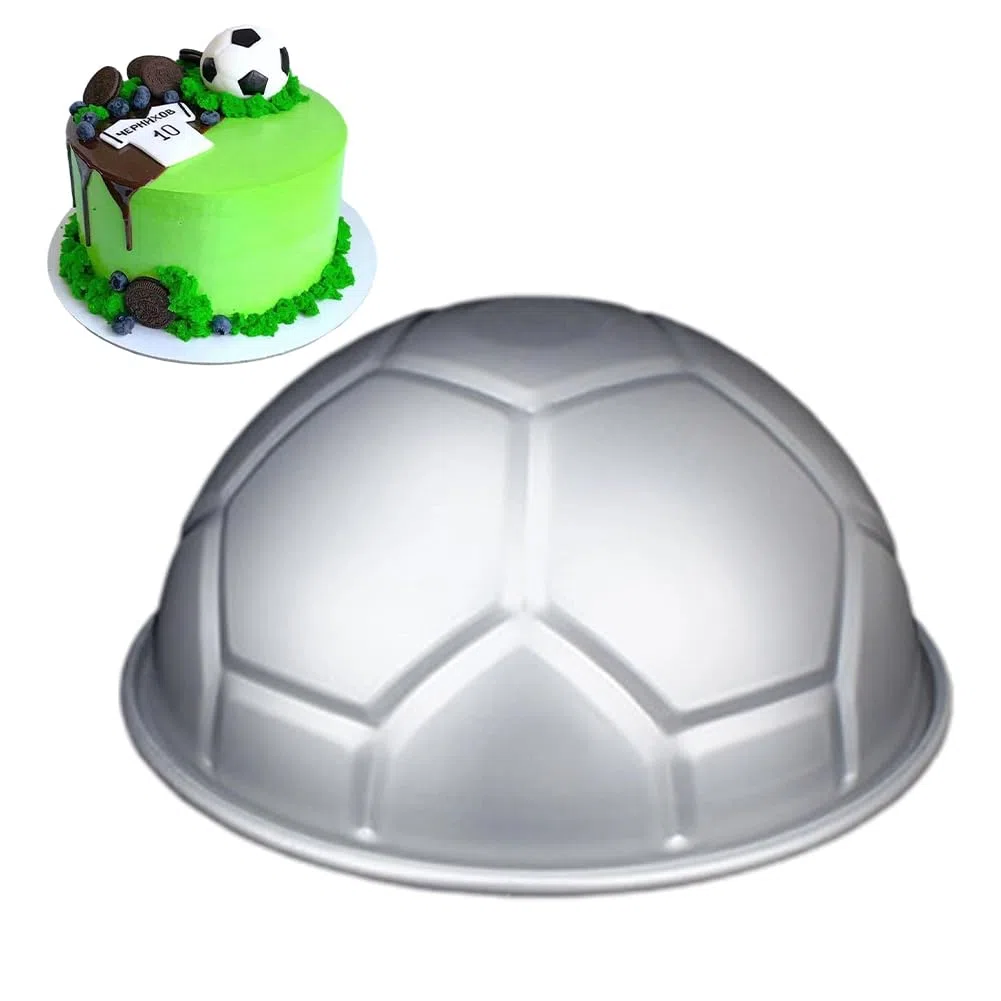 Fußball-Kuchenformen zum Backen 8 inch, Kuchenform aus Metall in Fußballform, Fußball Kuchenform aus Aluminium, Sphärisch Kuchen Backblech Aluminium Football form Backform für Dessert