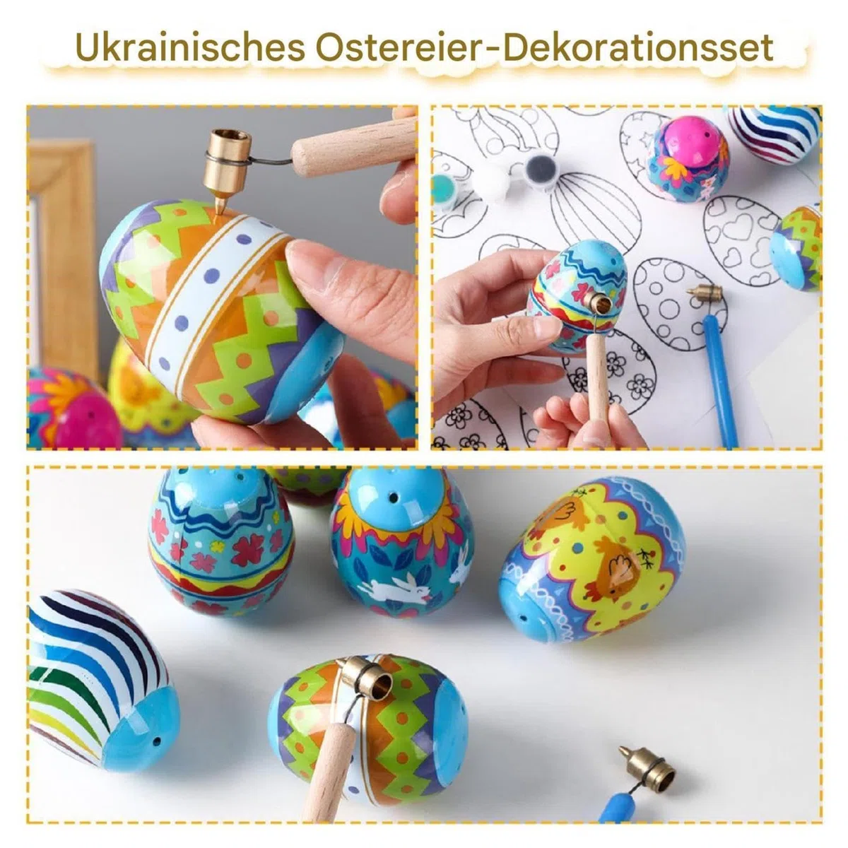 Wachsmaler - 17x2,1x1cm Feine Linien Malstift, Stiftspitzen Reinigungszubehör | Ostereier Dekorieren Pysanky Werkzeuge Mit 0,4/0,5/0,7mm Spitzen | Flüssigschreiber Farbapplikator Stifte Für Eierfärbun
