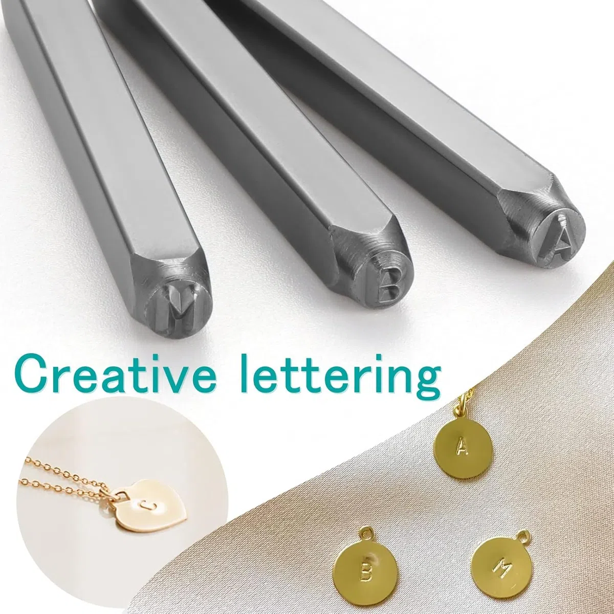 37-teiliges Metall Schlagstempel Set 3mm, Alphabet A-Z Zahlen 0-9 & Sonderzeichen, Gehärteter Stahl Prägestempel für Metall Kunststoff Holz Leder,