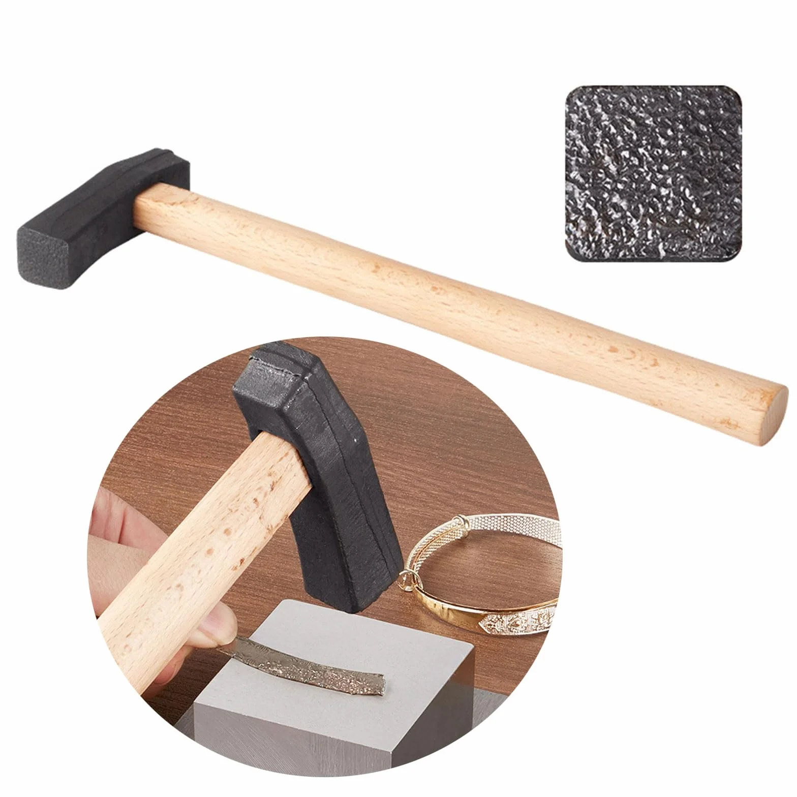 Professional Graded Texture Jewelry Hammer Beating Tool Metalworking Hammer For Jewelry Studios Workshops & Gift Making Metal Puncher