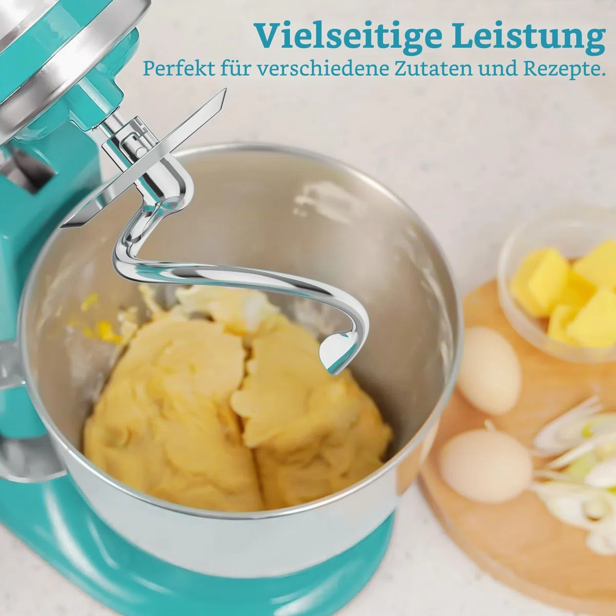 Knethaken aus Edelstahl für KitchenAid Standmixer, passend für 4,5–5 Qt Kippkopf-Standmixer-Aufsätze für KitchenAid Mixer, spülmaschinenfest für Küchenhelfer-Zubehör und Aufsätze